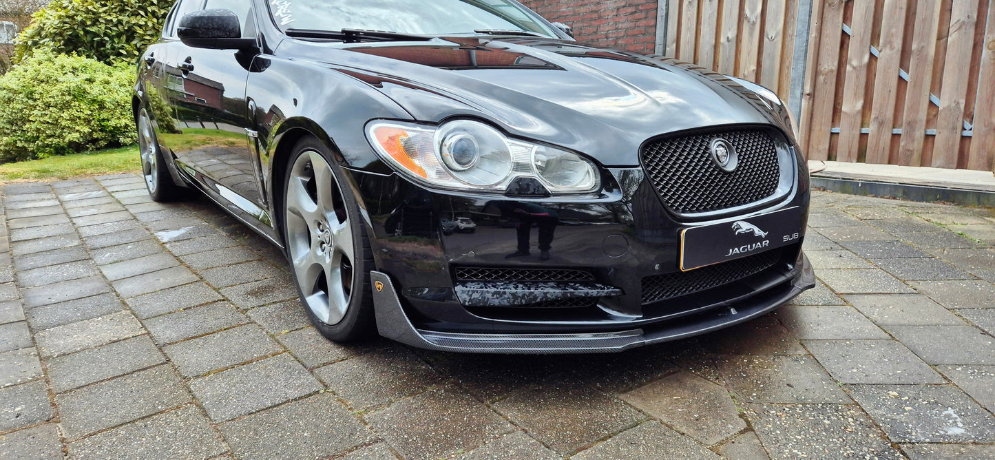 Jaguar XF carbon Splitter Lip 2008 2009 2010 2011