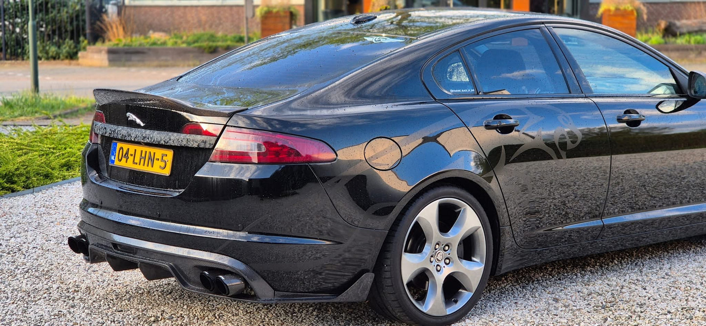 Jaguar XF Spoiler Ducktail Wing RearTrunk Boot Carbon Fibre 2008 - 2015