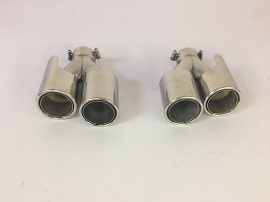 Jaguar XF XFR XFRS Quad Exhaust Tips Stainless Steel 2008 - 2015