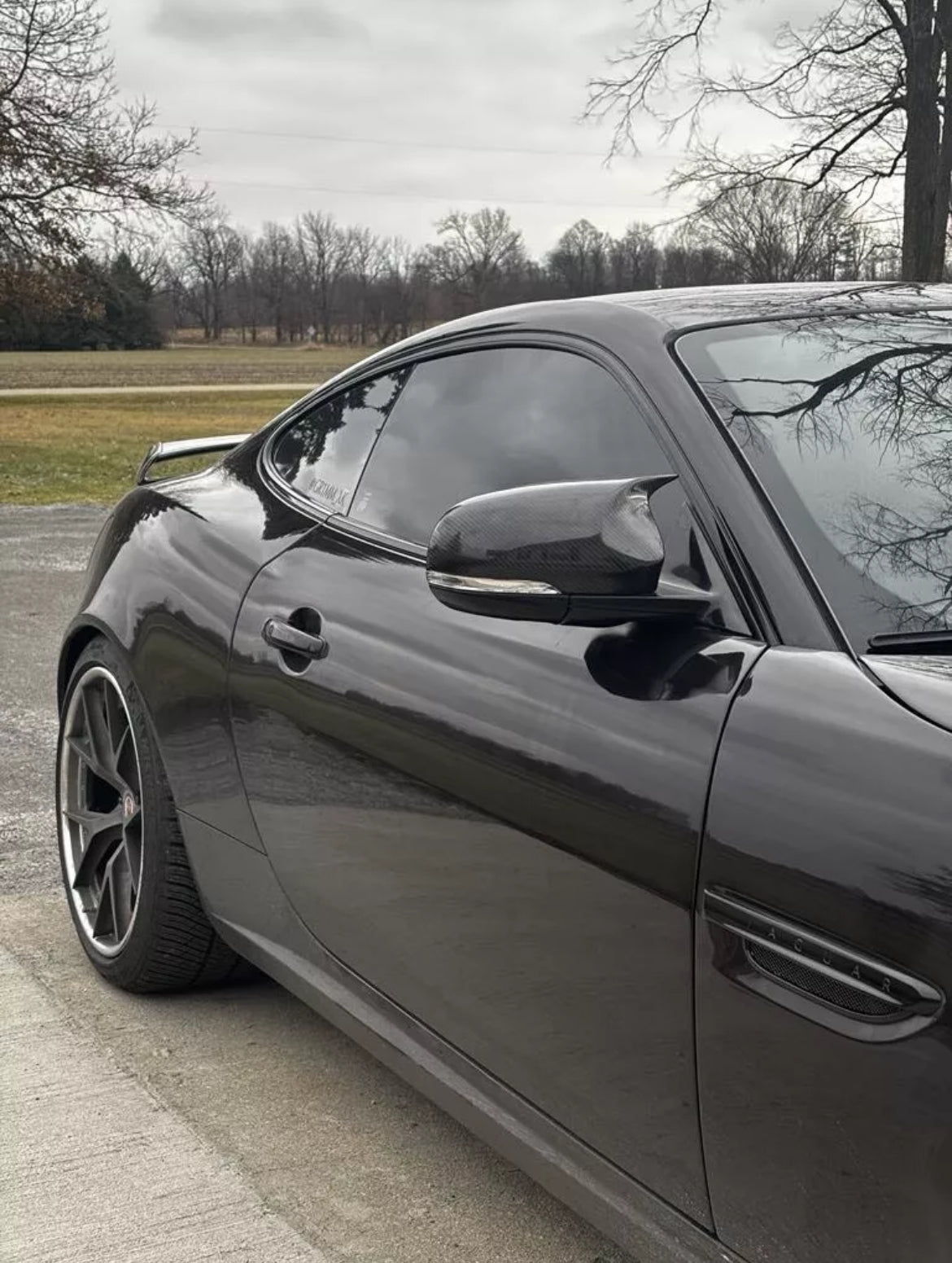 Jaguar XKR Mirror Covers Carbon Fibre Hornback Replacement 2009 - 2016