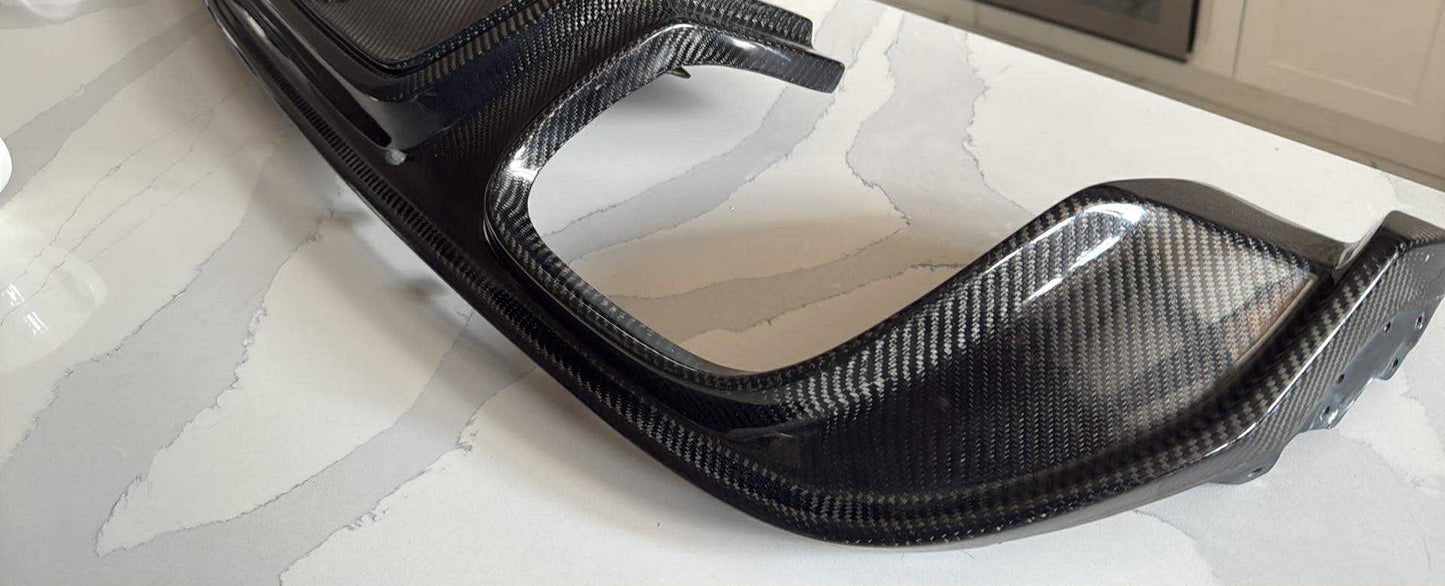 Jaguar F Pace SVR Finned Carbon Fibre Diffuser Valance 2018 +