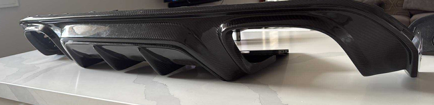 Jaguar F Pace SVR Finned Carbon Fibre Diffuser Valance 2018 +