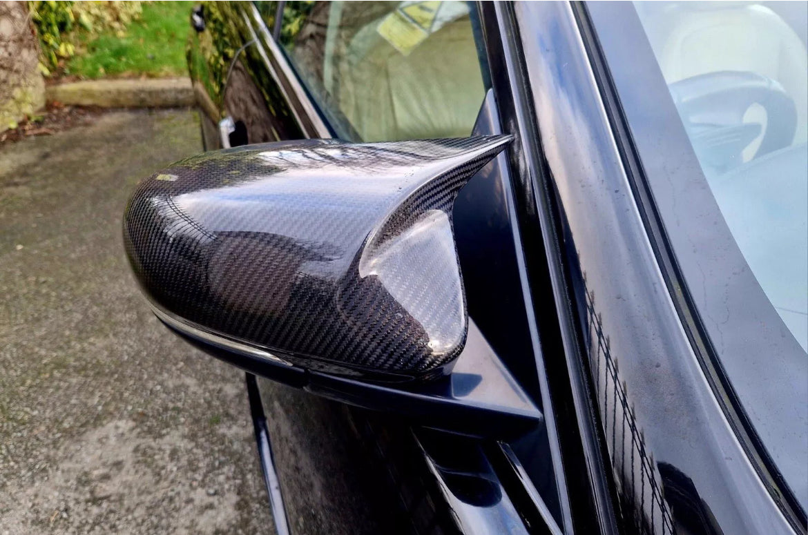 Jaguar XF XE XJ Replacement Mirror Covers Carbon Fibre Hornback 2010 - 2019