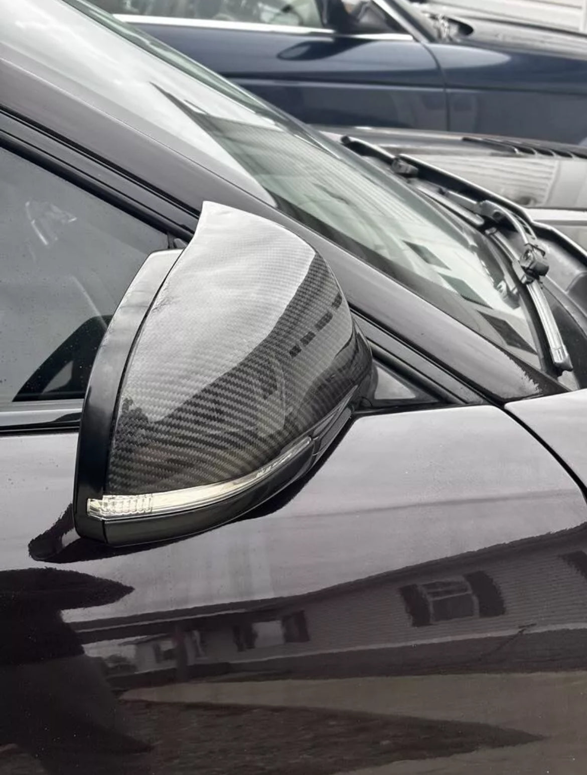 Jaguar XKR Mirror Covers Carbon Fibre Hornback Replacement 2009 - 2016