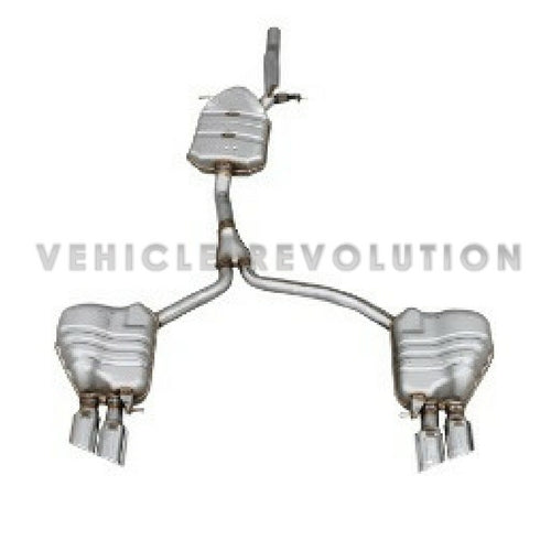 Audi A4 B8 A5 4 Door S4 S5 Type Cat-Back Exhaust System With Double Muffler Exhaust Outlet 2009-2015