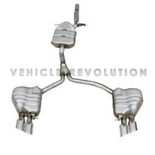 Audi A4 B8 A5 4 Door S4 S5 Type Cat-Back Exhaust System With Double Muffler Exhaust Tips 2012 2013 2014 2015