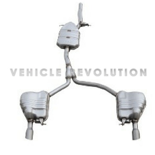 Audi A4 B8 A5 4 Door Sport-Style Cat-Back Exhaust System With Dual Muffler Exhaust Outlet 2009 - 2015