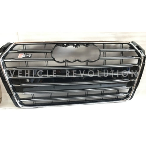 Audi A4 S4 Black Grille, Chrome Frame, Black Rings 2015 2016