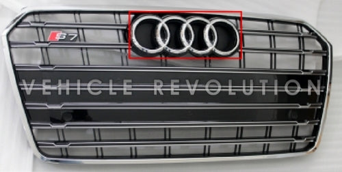 Audi A7 S7 Black Grille Chrome Frame, Black Rings 2016 2017