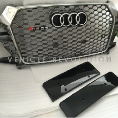 Audi RSQ3 Silver Grille, Chrome Frame, Chrome Rings 2015 2016
