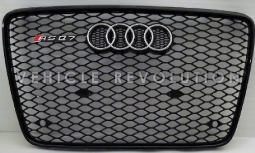 Audi RSQ7 Black Grille, Black Frame, Chrome Rings 2007 2008 2009 2010 2011 2012 2013 2014