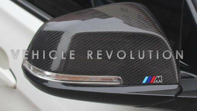 BMW 1 SERIES F20 F22 F23 F30 F32 F33 F36 F87 M2 X1 Replacement Carbon Fiber Mirror Cover With M LOGO 2011 2012 2013 2014 2015