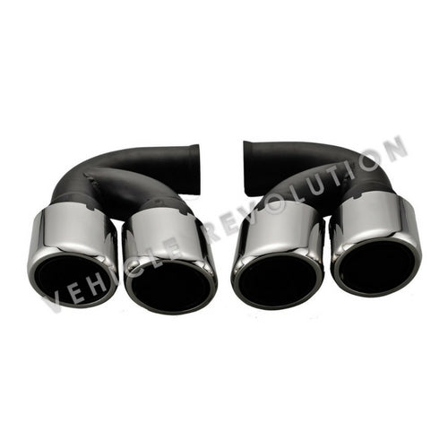 Porsche Cayenne S Style 958 Chrome Exhaust Tips 2010-2014