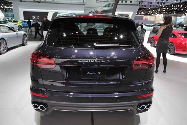 Porsche Cayenne S Style 958 Black Titanium Exhaust Tips 2010-2014