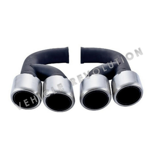 Porsche Cayenne S Style 958 Stainless Steel Short Exhaust Tips 2010-2014