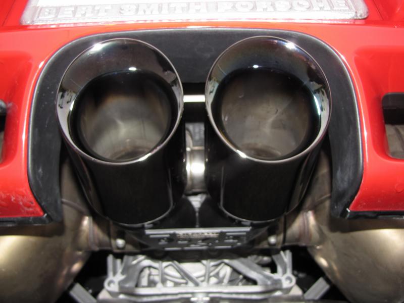 Porsche Cayman/Boxster 718 Black Titanium Exhaust Tips 2016 2017