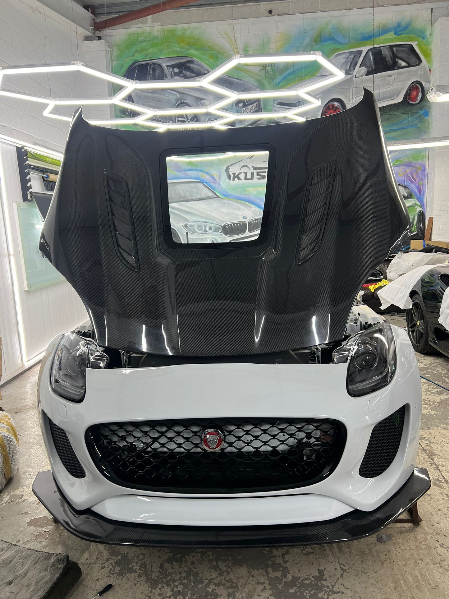 JAGUAR F TYPE CARBON FIBRE EXHIBITION BONNET HOOD UPGRADE FOR ALL MODELS 2014 - 2020