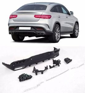 Mercedes Benz GLE W166 COUPE AMG 63 Style Diffuser With Exhaust Tips 2015 2016 2017 2018