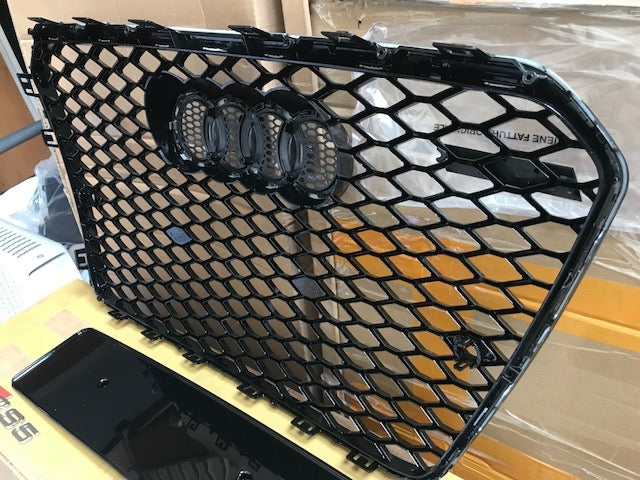 Audi S5 A5 RS5 Black Grille Black Frame Black Rings 2013 2014 2015