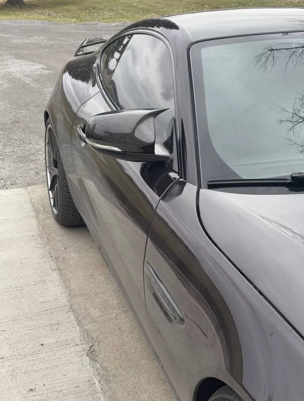 Jaguar XKR Mirror Covers Carbon Fibre Hornback Replacement 2009 - 2016