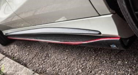 Mercedes-Benz A Class / CLA Class Carbon Fiber Side Skirt RV Style Red Line 2014-2017