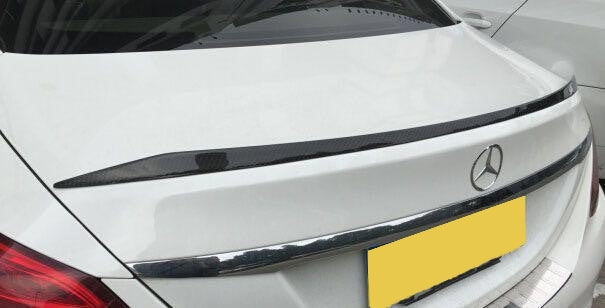 Mercedes-Benz W205 4 Door Saloon C63 Style Carbon Fiber Rear Trunk boot Wing Spoiler 2015-2017
