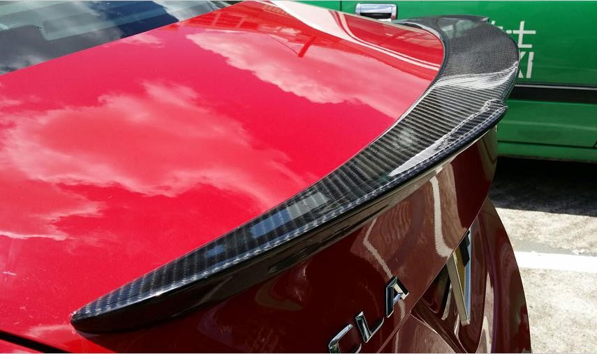 Mercedes-Benz W117 & CLA45 FD Style Carbon Fiber Gloss Finish Rear Spoiler 2014-2017