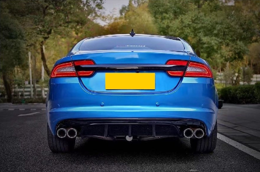 Jaguar XF XFR XFRS Rear Diffuser Carbon Fibre Stainless Steel Quad XFRS tips 2008 - 2015