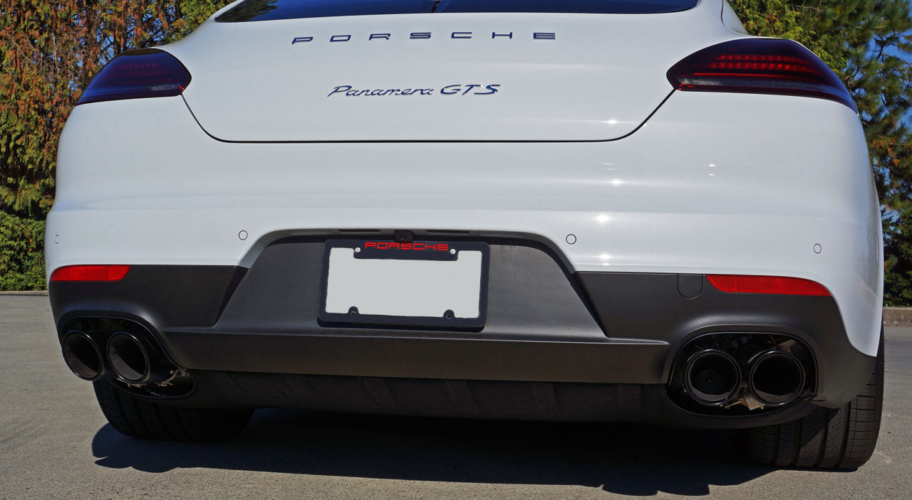 Porsche Panamera GTS Style 970 2010-2013 Double Layer Black Titanium Exhaust Tips