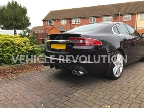 Jaguar XF XFR XFRS Rear Diffuser Carbon Fibre Stainless Steel Quad XFRS tips 2008 - 2015