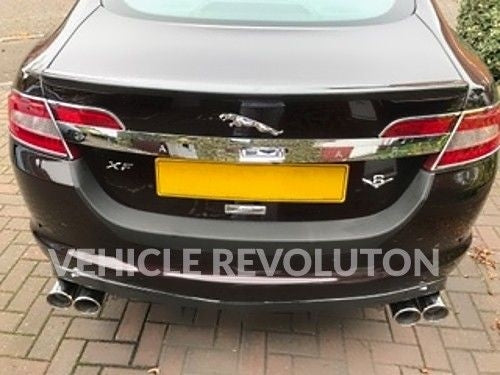 Jaguar XF XFR XFRS Rear Diffuser Carbon Fibre Stainless Steel Quad XFRS tips 2008 - 2015