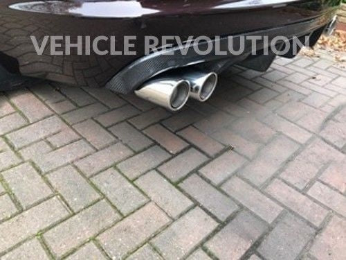 Jaguar XF XFR XFRS Rear Diffuser Carbon Fibre Stainless Steel Quad XFRS tips 2008 - 2015