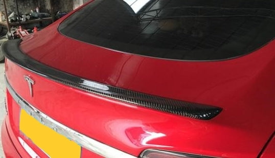 Tesla Model S Carbon Fiber Gloss Finish A Style Spoiler 2014-2017