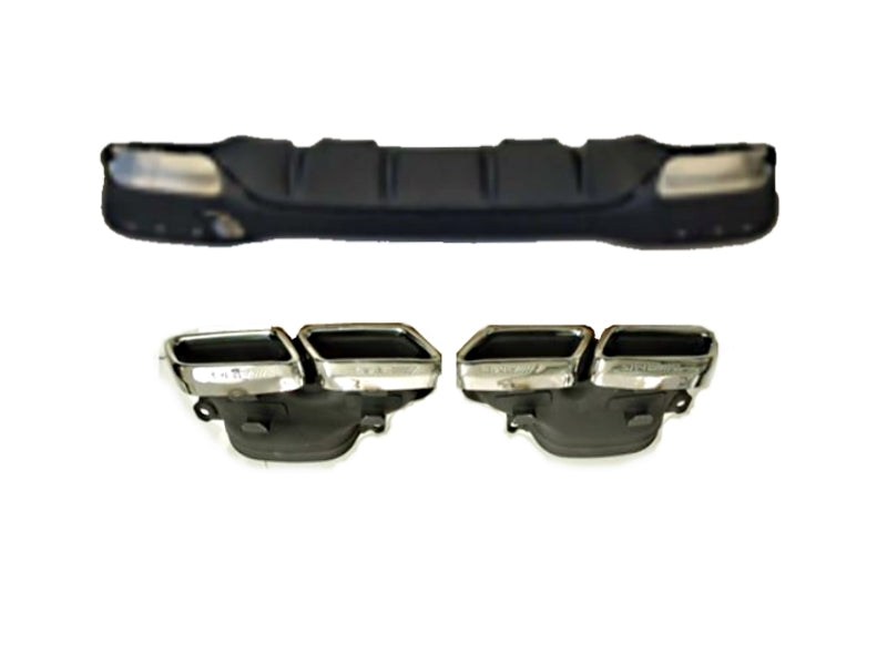 Mercedes Benz W166 GLE 63 AMG Rear Diffuser With Exhaust Tips 2015 2016 2017 2018
