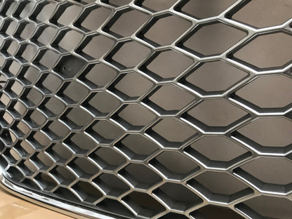 Audi S5 A5 RS5 Silver Grille Chrome Frame Chrome Rings 2013 2014 2015