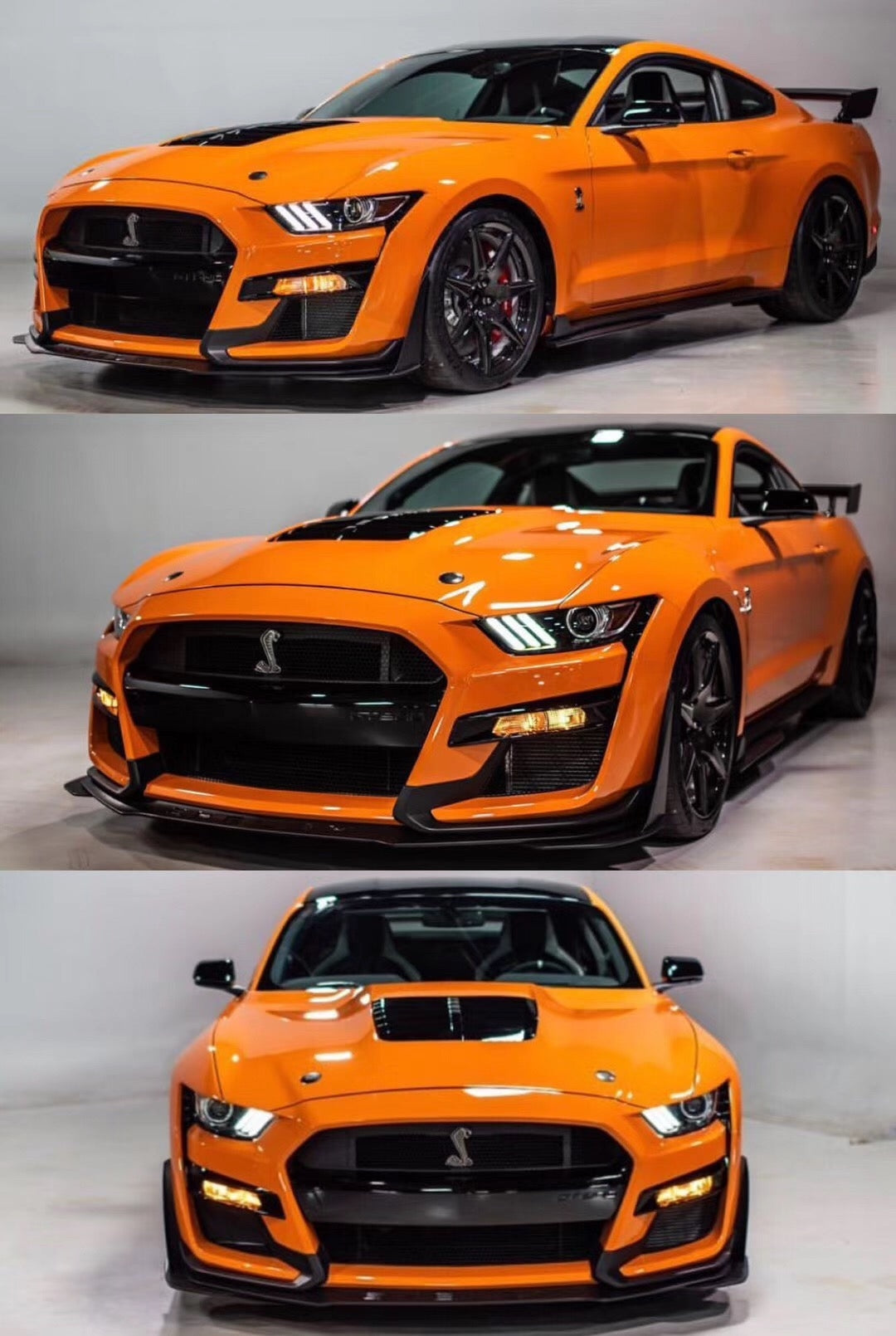 Ford Mustang GT500 Style front bumper 2017 2018 2019 2020 2021 2022 2023 7th Gen models