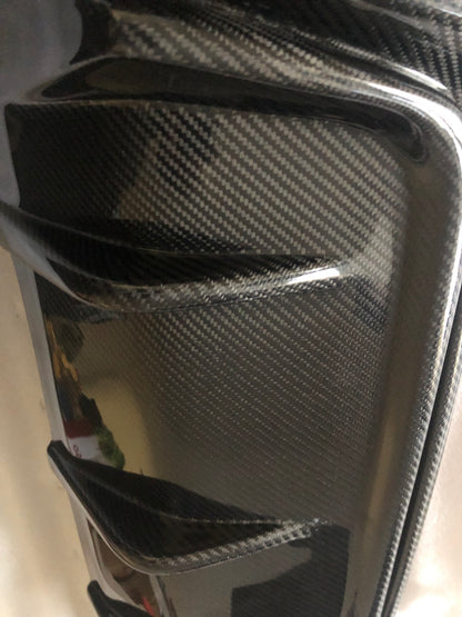 Jaguar F Pace Rear Carbon Fiber Diffuser Quad Tips Valance Bumper Upgrade 2021+