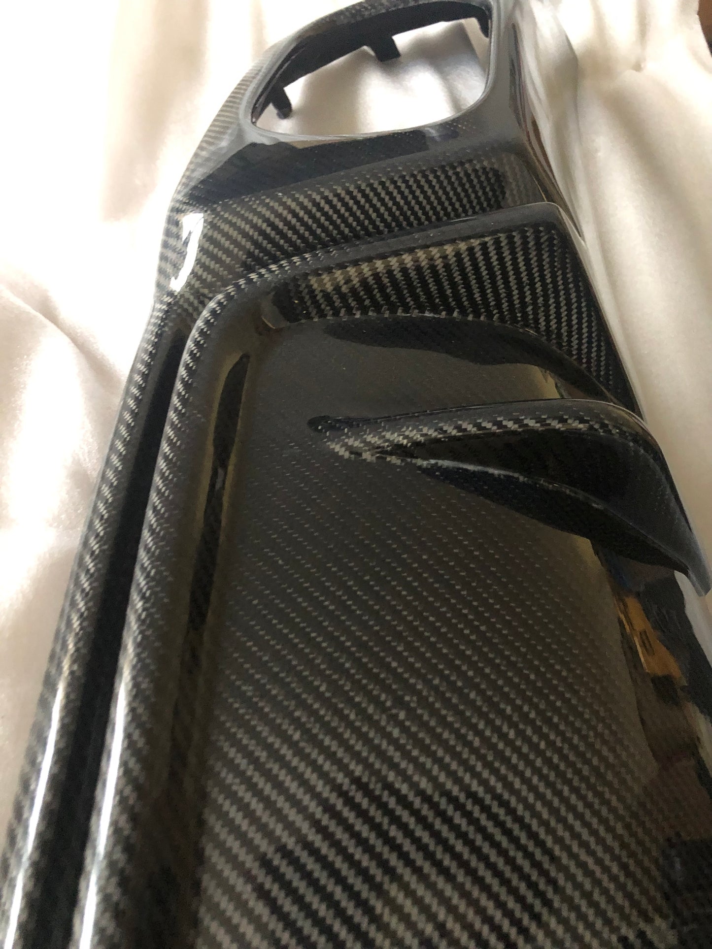 Jaguar F Pace Rear Carbon Fiber Diffuser Quad Tips Valance Bumper Upgrade 2021+