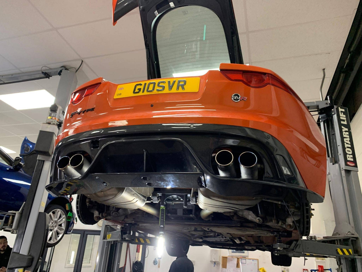 Jaguar F Type SVR Style Rear Diffuser Carbon Fiber 2014 - 2020