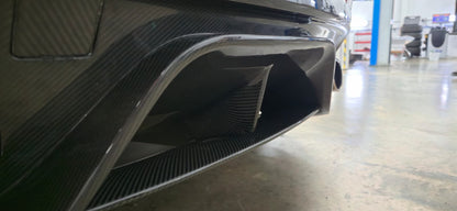 Jaguar F Type SVR Style Rear Diffuser Carbon Fiber 2014 - 2020