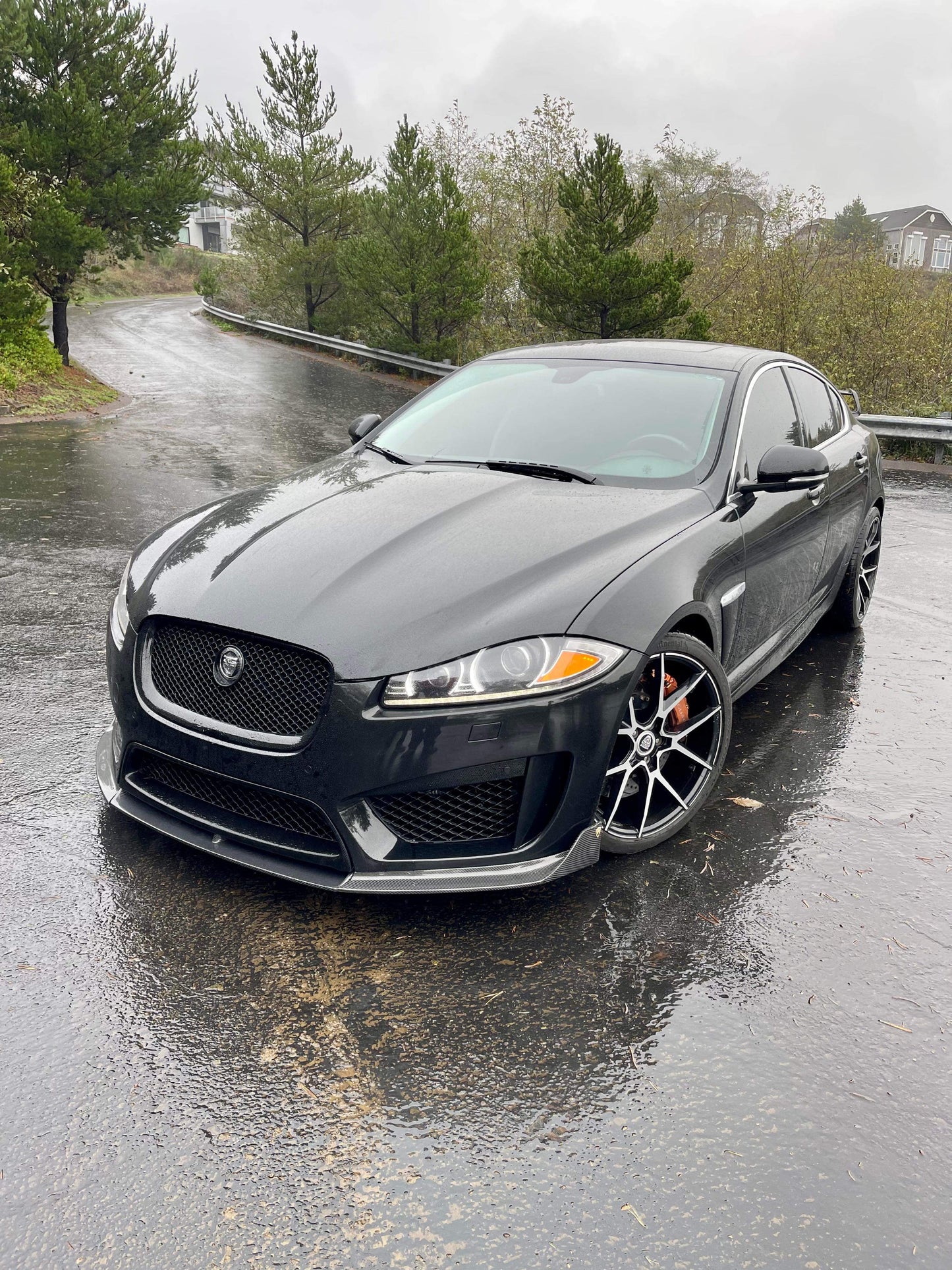 Jaguar XFRS Front Bumper Lip Splitter Carbon Fibre 2012 2013 2014 2015