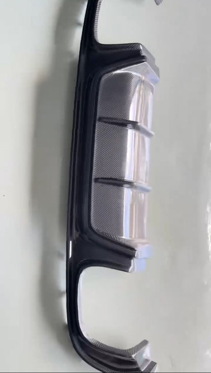 Jaguar F Pace SVR Finned Carbon Fibre Diffuser Valance 2018 +