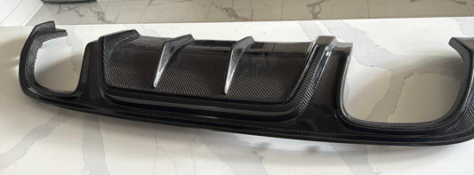 Jaguar F Pace SVR Finned Carbon Fibre Diffuser Valance 2018 +
