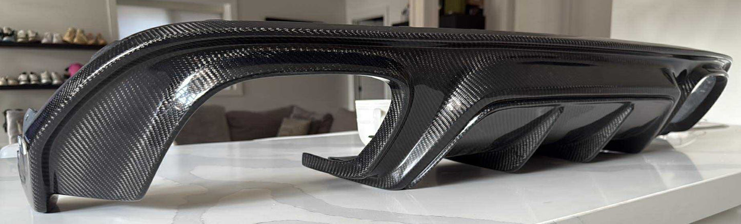 Jaguar F Pace SVR Finned Carbon Fibre Diffuser Valance 2018 +
