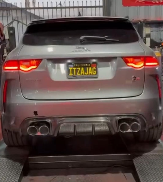 Jaguar F Pace SVR Finned Carbon Fibre Diffuser Valance 2018 +