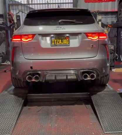 Jaguar F Pace SVR Finned Carbon Fibre Diffuser Valance 2018 +