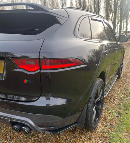 Jaguar F Pace LM Style Rear Carbon Fibre Quad Tips Carbon Fibre Valance Diffuser Bumper Upgrade 2015 2016 2017 2018 2019 2020