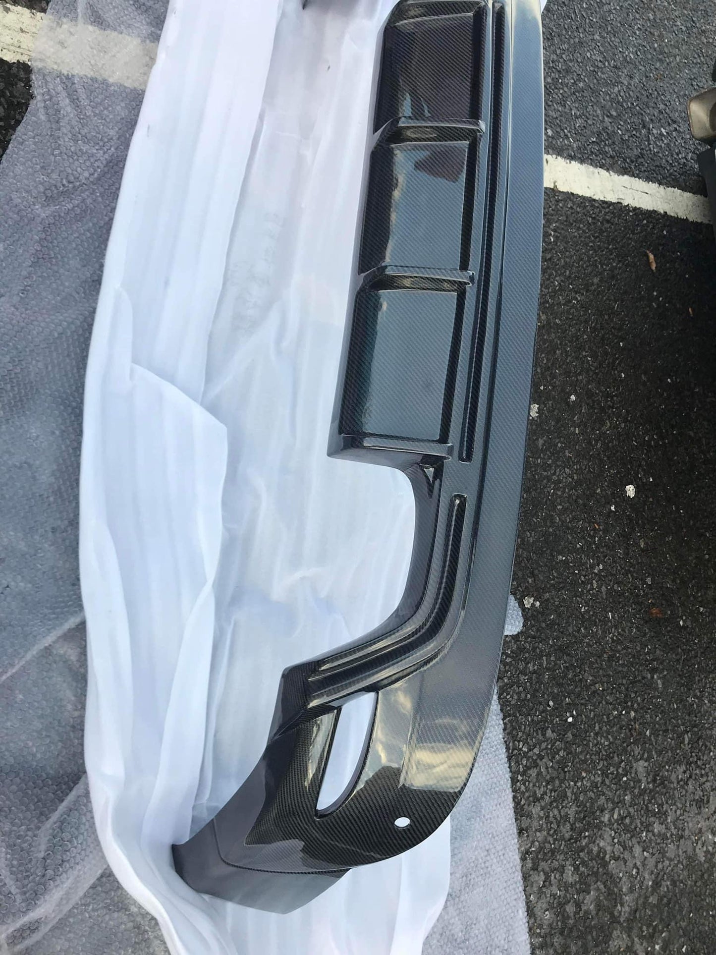 Jaguar F Pace LM Style Rear Carbon Fibre Quad Tips Carbon Fibre Valance Diffuser Bumper Upgrade 2015 2016 2017 2018 2019 2020