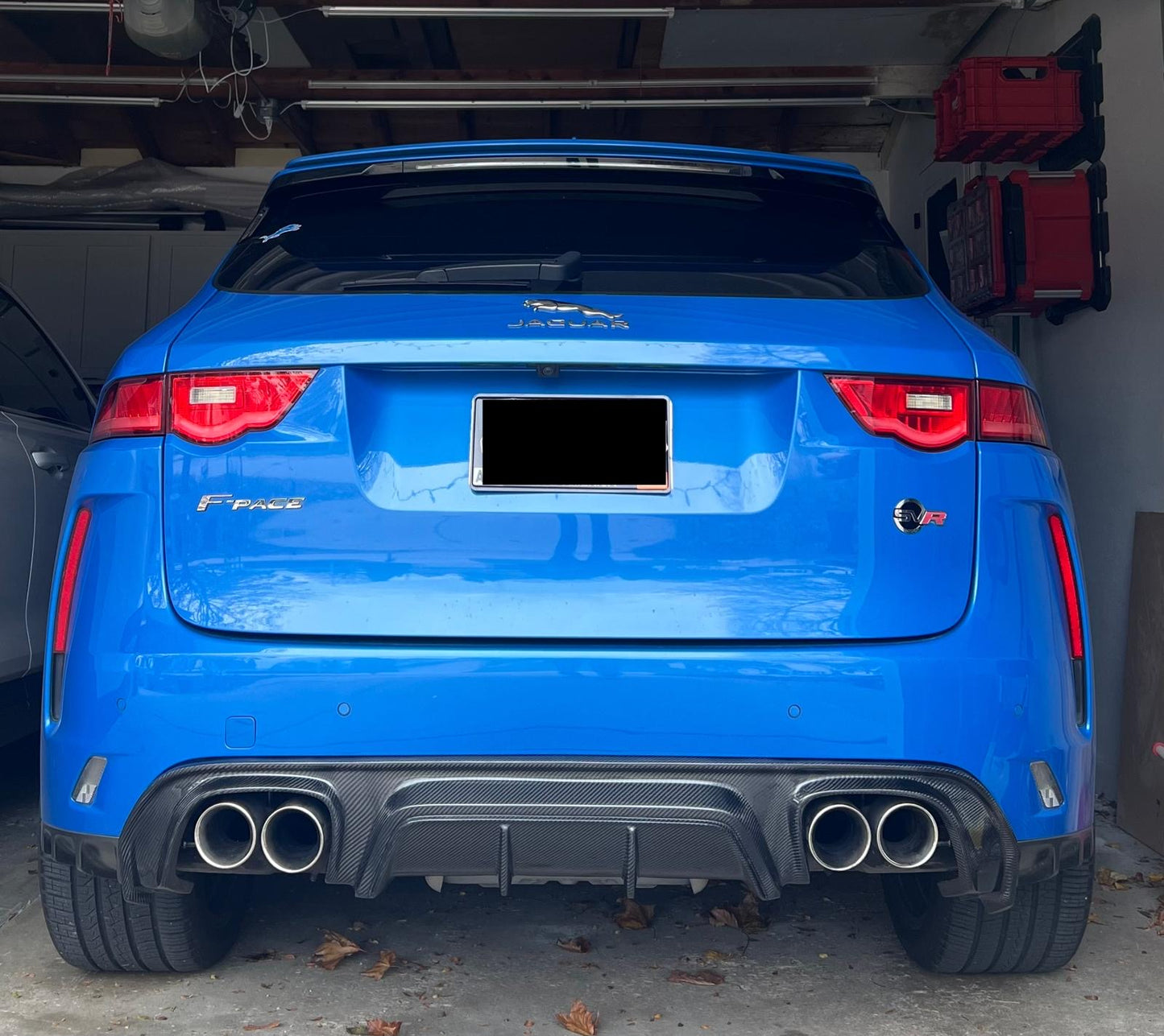 Jaguar F Pace SVR Finned Carbon Fibre Diffuser Valance 2018 +