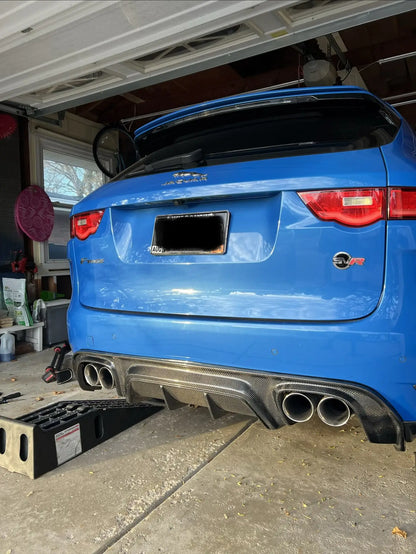 Jaguar F Pace SVR Finned Carbon Fibre Diffuser Valance 2018 +